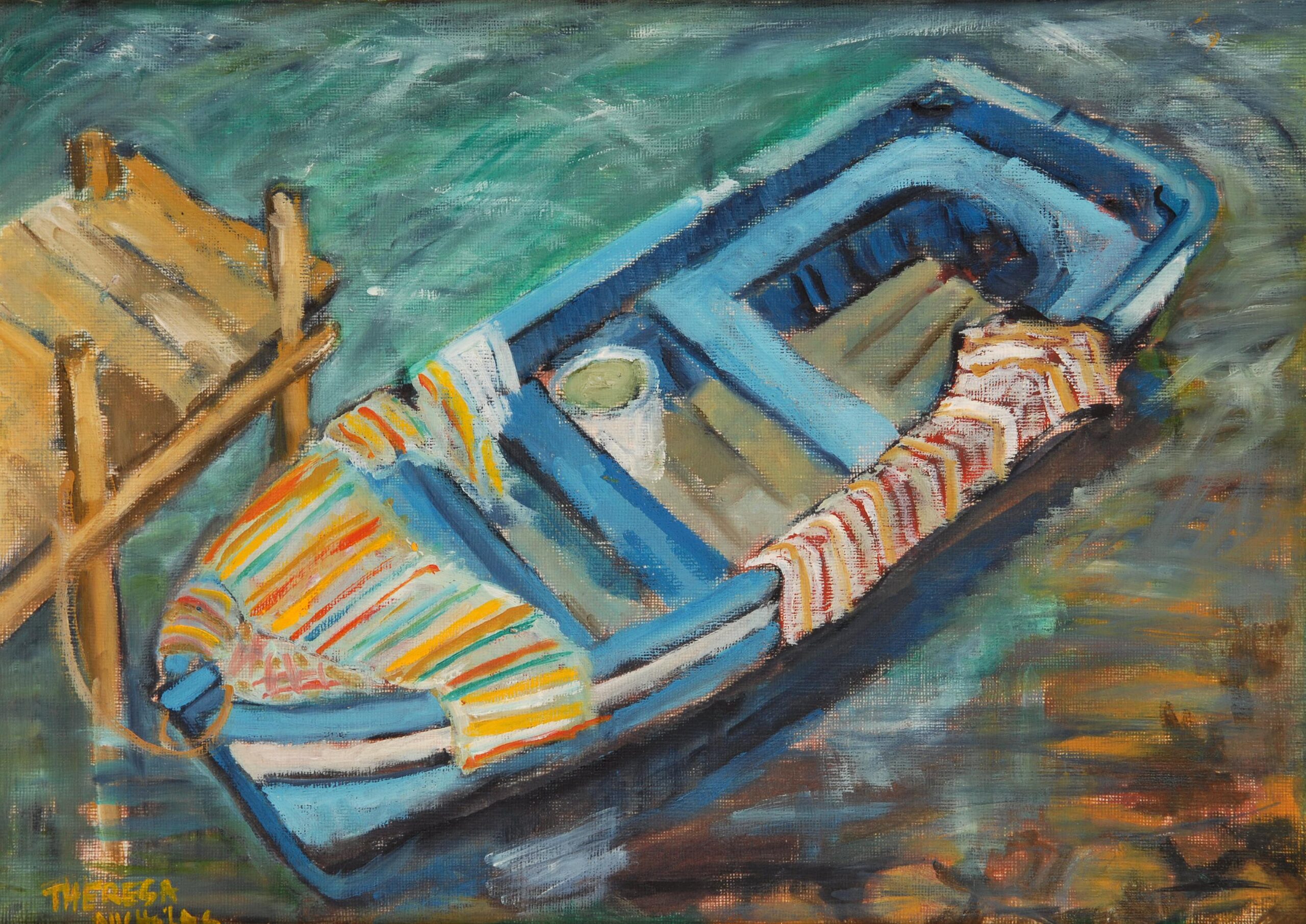 art corfu βάρκα teresa nicholas